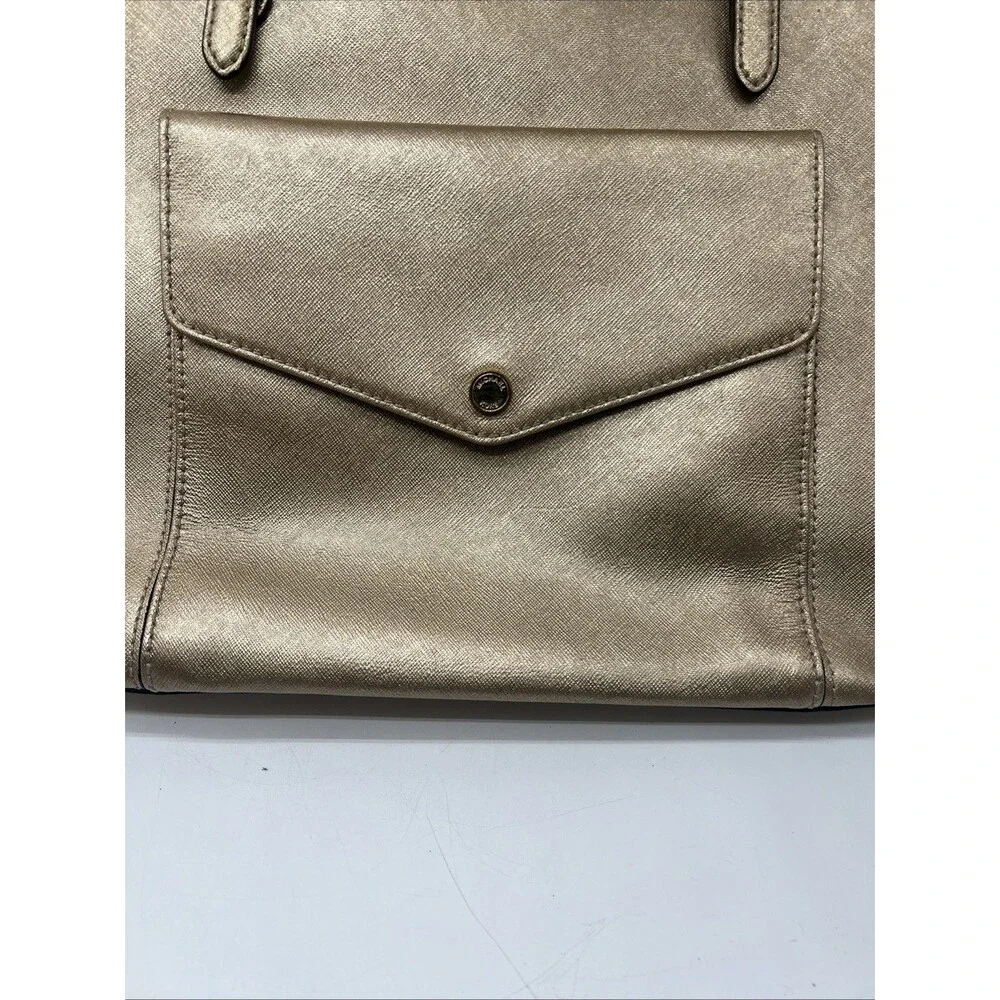 Michael Kors Large Gold Saffiano Leather Handbag Tote